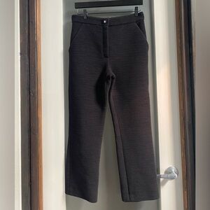 Chanel Black Ribbed Wool Pants